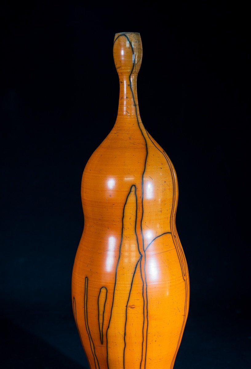 Geometric Abstract Clay Sculpture By Inaki San, 6 X 20, Femenina 1, Original Artwork