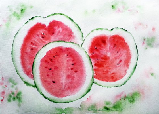Watermelon art- Set of three