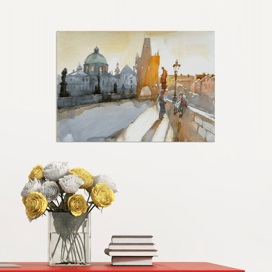 Spending  time (on Charles bridge )