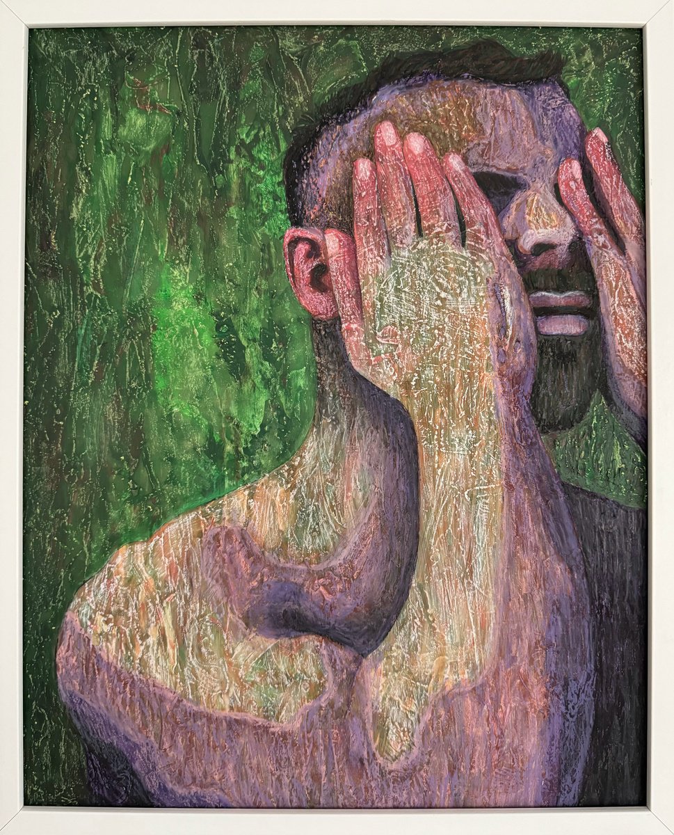 Photorealistic Portrait Painting By Stefano Pallara, 17 X 21", Trial And Error N.2, Original Artwork