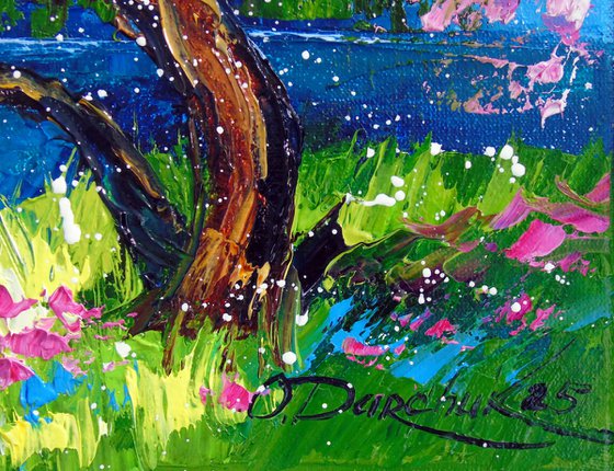 Cherry blossom by the river