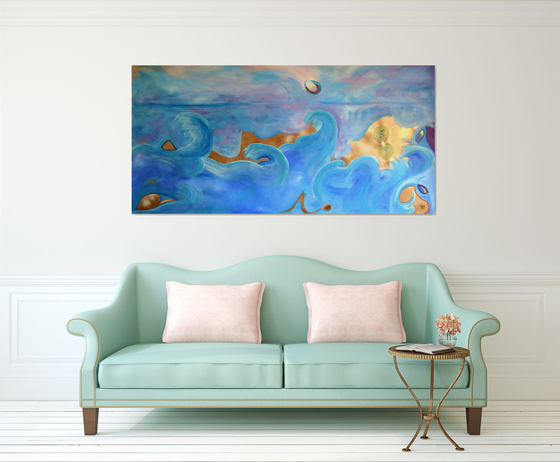 Big dancing party on the beach