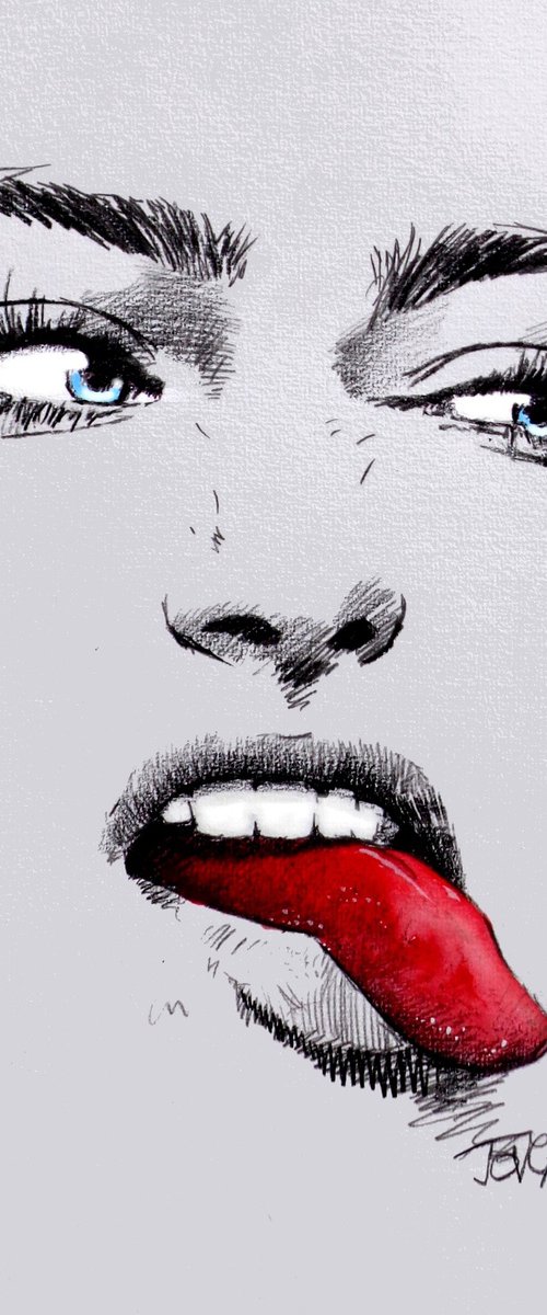 Tongue and Cheek by Loui Jover