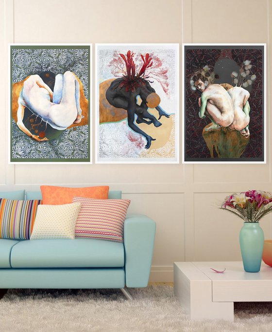 We Are Flowers Triptych