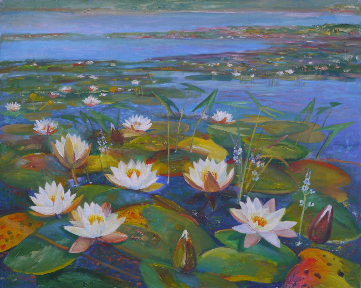White lilies by Vyacheslav Onyshchenko