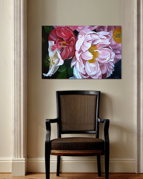 Between Peonies