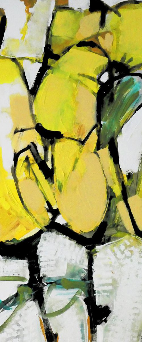 Tulips in Yellow : An Abstract by Irene Wilkes