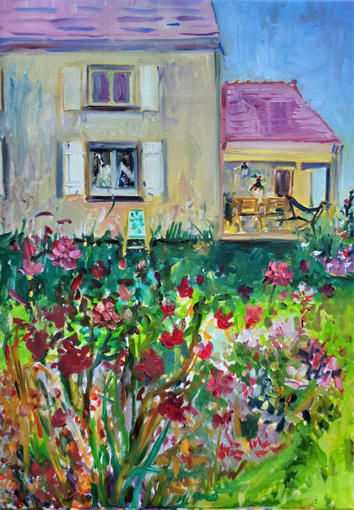 Impressionist alla prima landscape 'Summer promises' by Linda Clerget