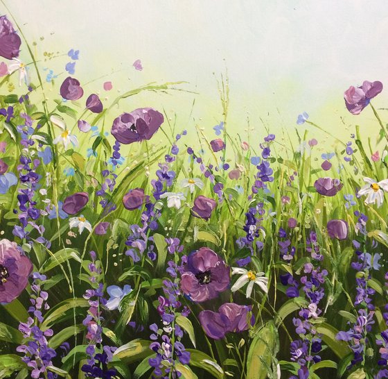 Purple Meadow (floral landscape)