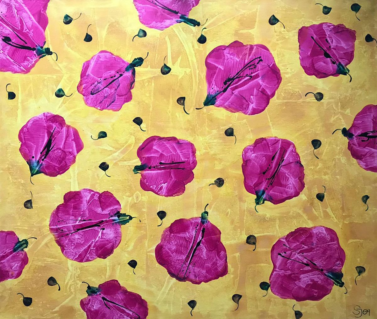 Pink poppys by Sergey Jelezky