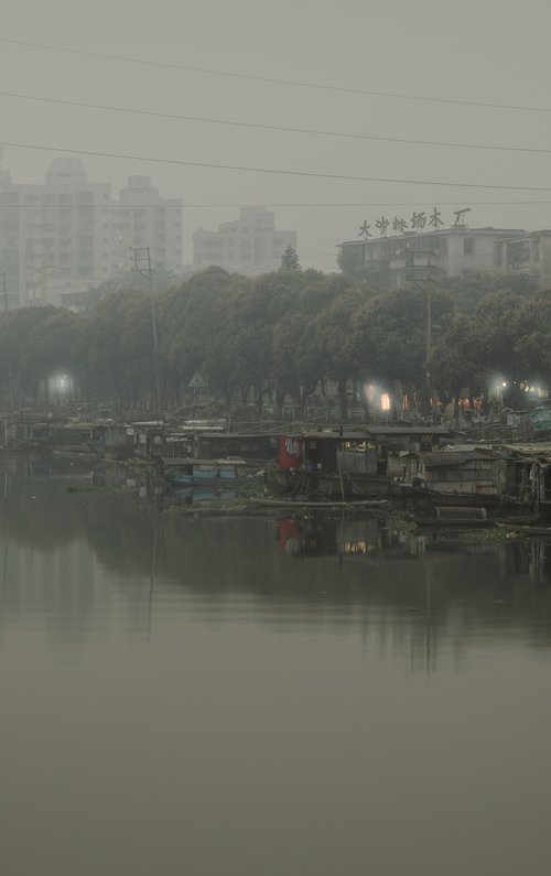 Houseboats in the Mist by Serge Horta