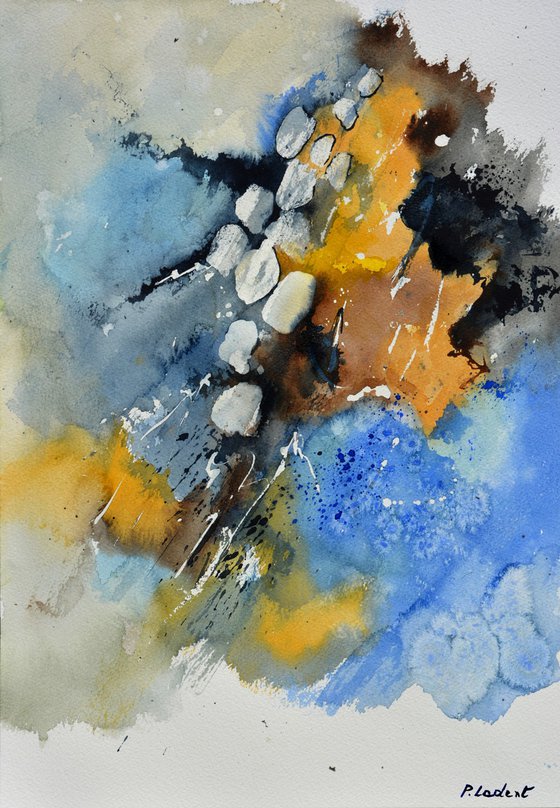 Rolling stones    - abstract watercolor -