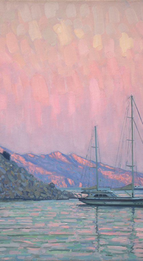 Sunset. Italian beach by Simon Kozhin