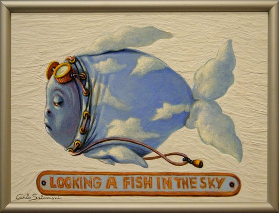 LOOKING A FISH IN THE SKY (the Aviator)- framed.