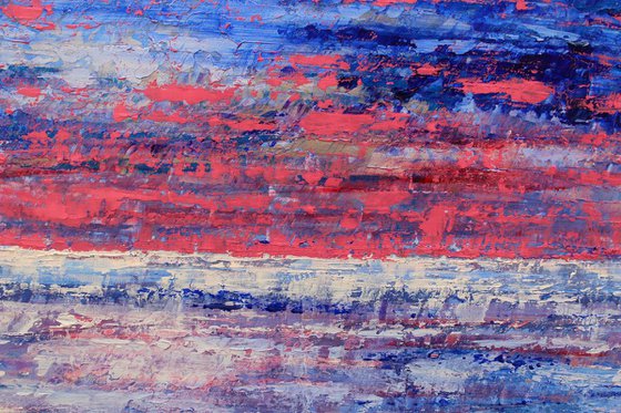 Makgadikgadi Sunset-Large ( 40" x 30" - 102cm x 76cm) painting