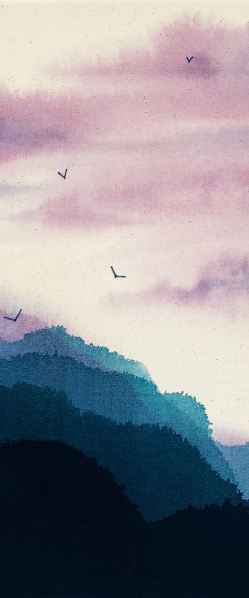 Study with birds (big) by Olya Tereschuk