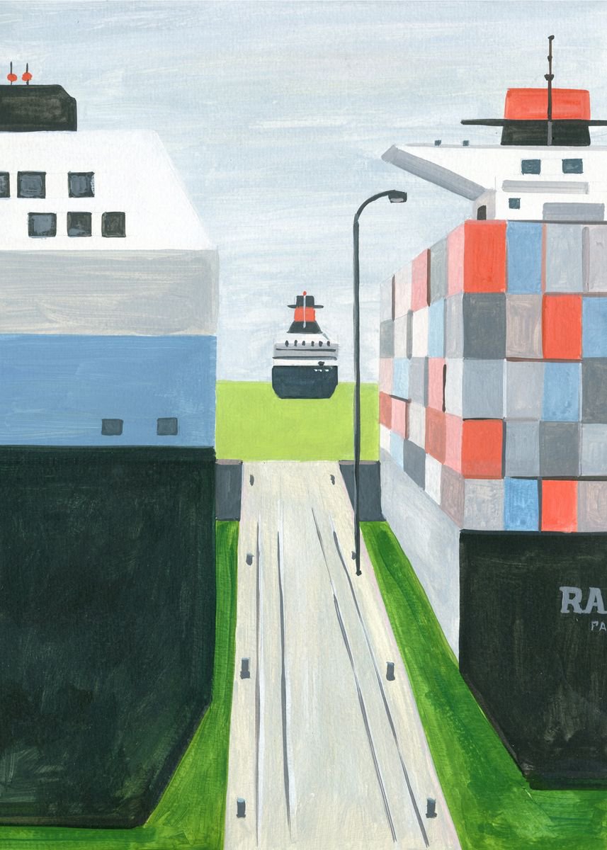 Panama-Boat.01 By Andre Baldet, 12 X 16, Artwork For Sale On Artfinder