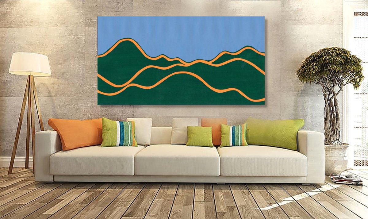  Modern Landscape #57 By Marina Krylova, 67 X 35, Artwork For Sale On Artfinder
