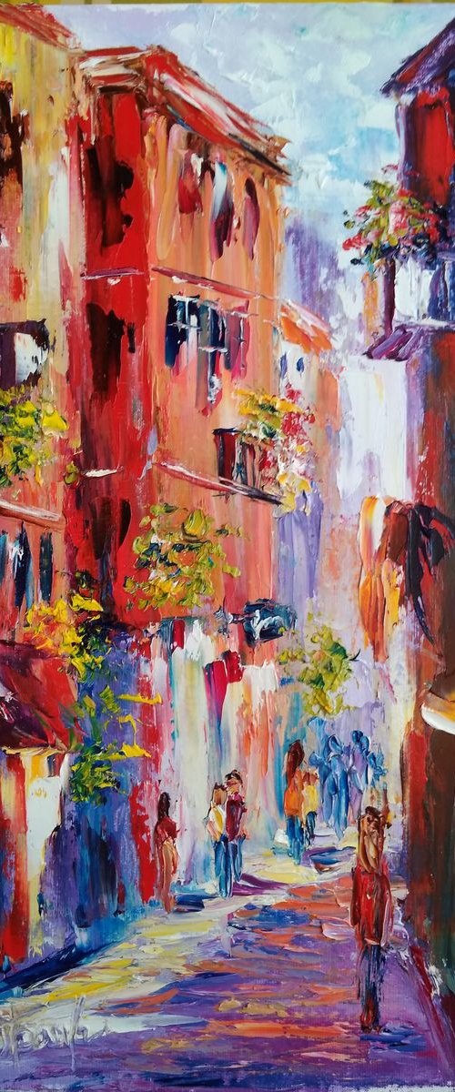 Italian Street in Old Town by Oksana Fedorova