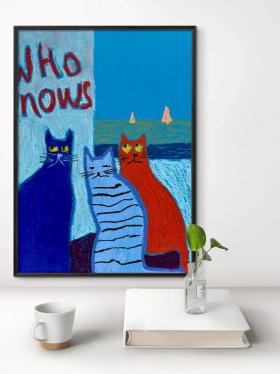 Three Curious Cats