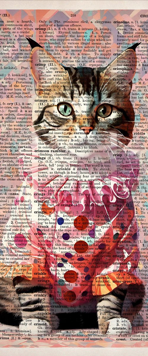 Clown Dressed Kitty by Misty Lady - M. Nierobisz