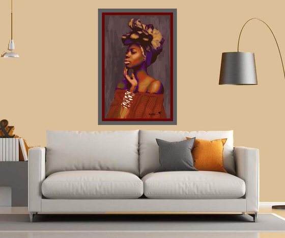 AFRICAN BEAUTY 5   31"X47"