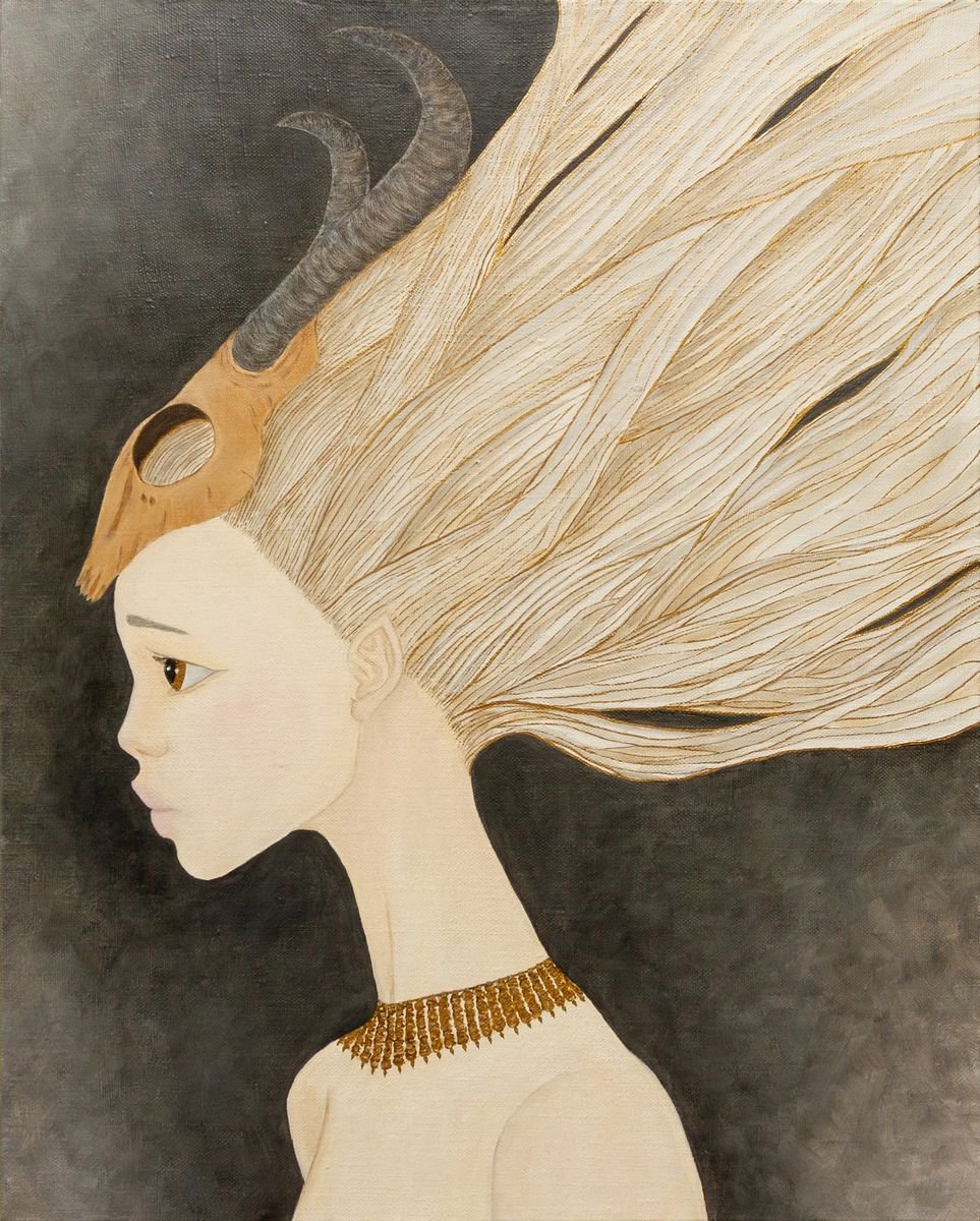 Wind in her hair by Yuliia Ustymenko