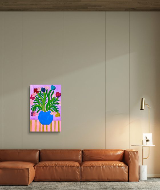 Tulips and petunias