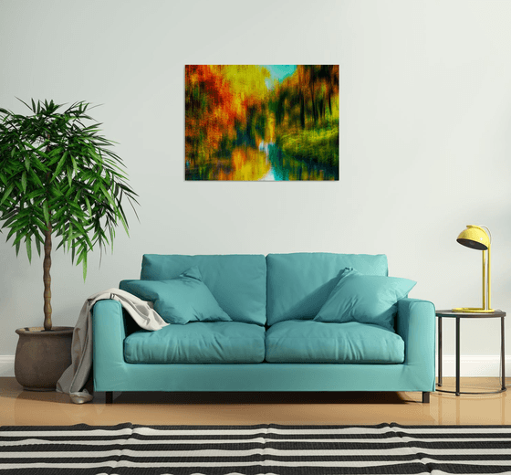 Autumn River - Autumnal Abstract Landscape Limited Edition Canvas Photograph Print #1/10