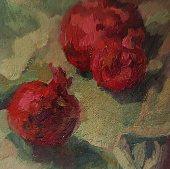 Red pomegranates