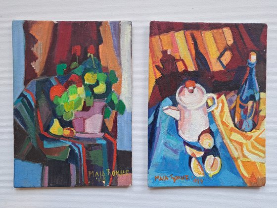 Set of two paintings, 9