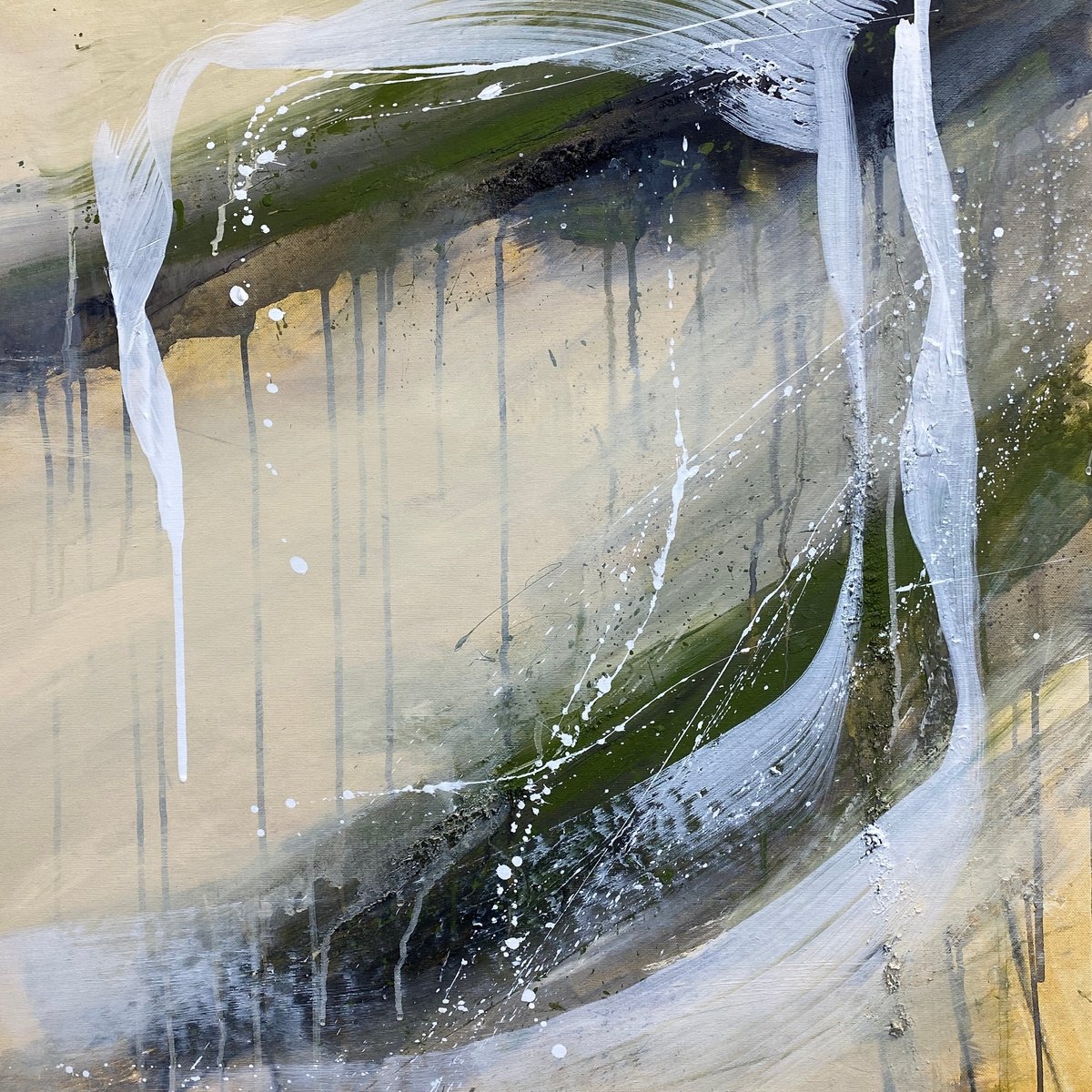 Impressionistic Abstract Acrylic Painting By Helen Mount, 24 X 24, Authentic Desires/5, Original Artwork