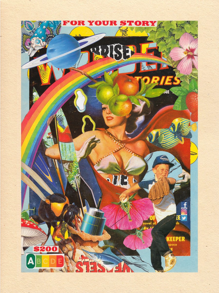 Portrait Collage By Jon Garbet, 9 X 13, For Your Story, Original Artwork