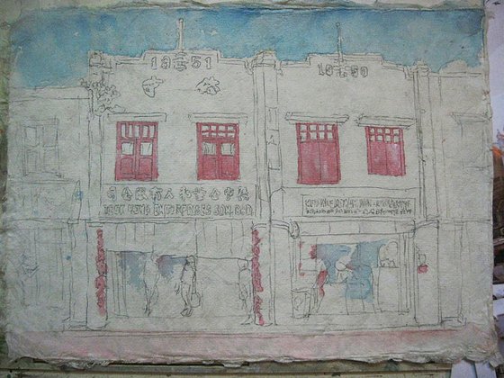 1951-1950, shophouses, Johor