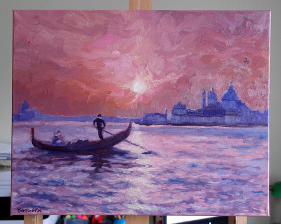 Romantic Sunset in Venice