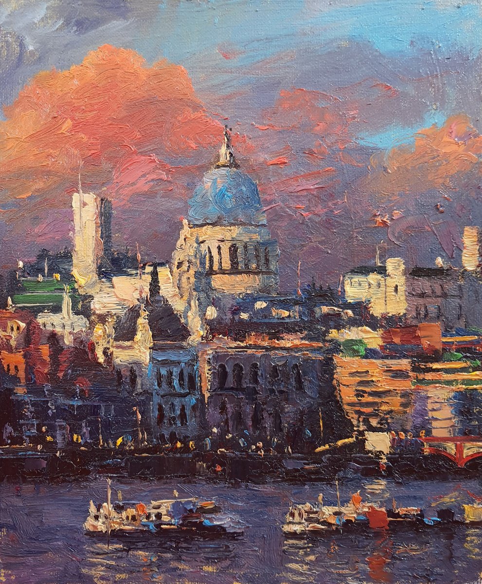 St Paul viewed from Southbank London by Roberto Ponte