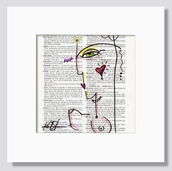 Funky Face Goddess Collection 1 - 6 Artworks in mats by Kathy Morton Stanion