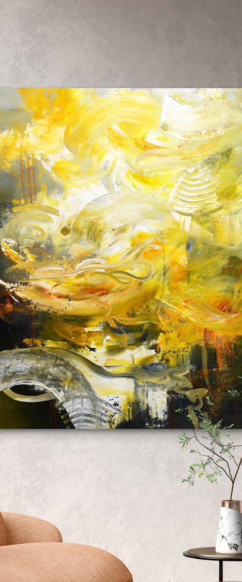 Sunflowers by the pond by Andrada Anghel