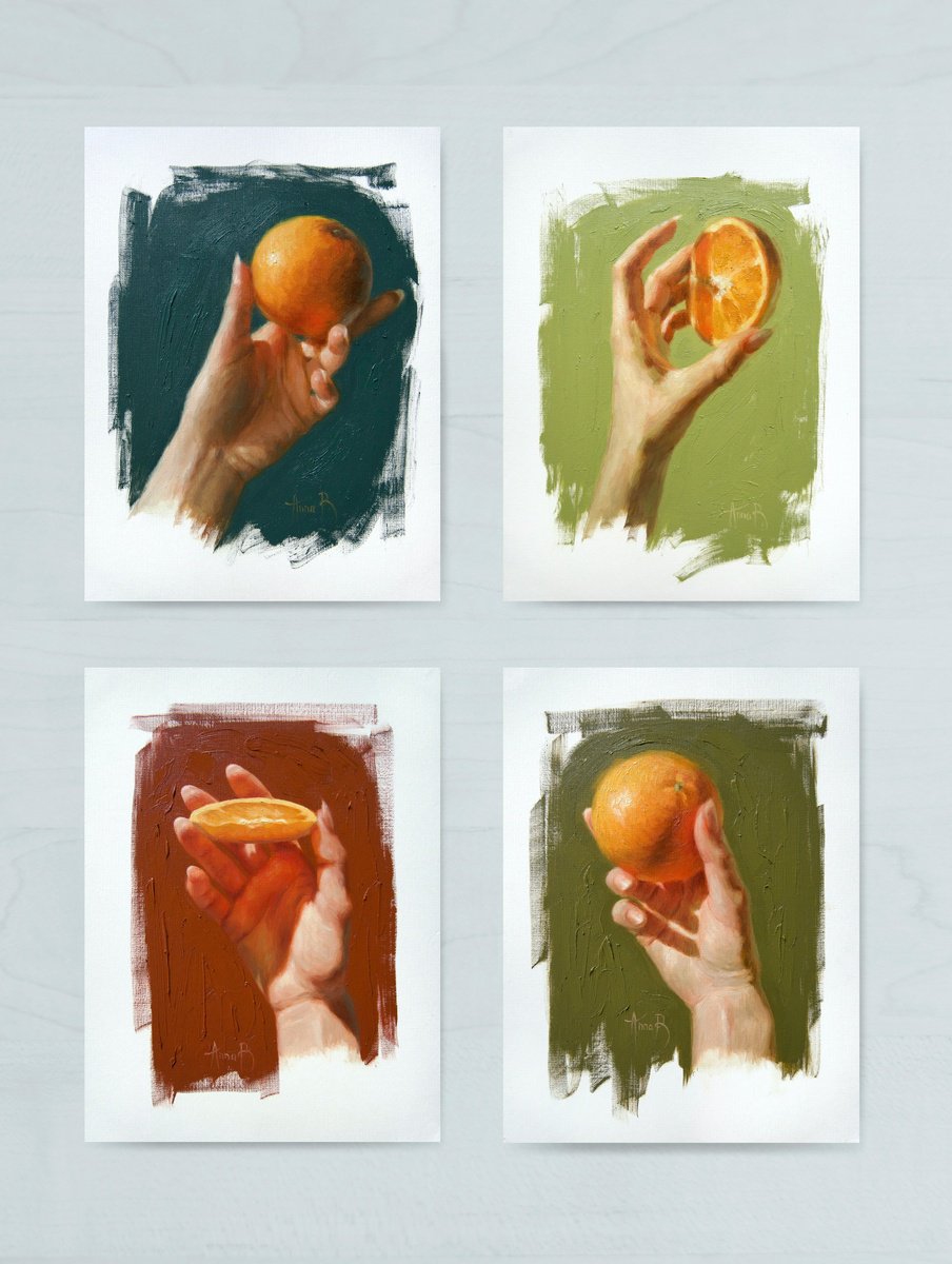 Photorealistic Portrait Oil Painting By Anna Bernadskaya, 9 X 13, Summer Hues, Original Artwork