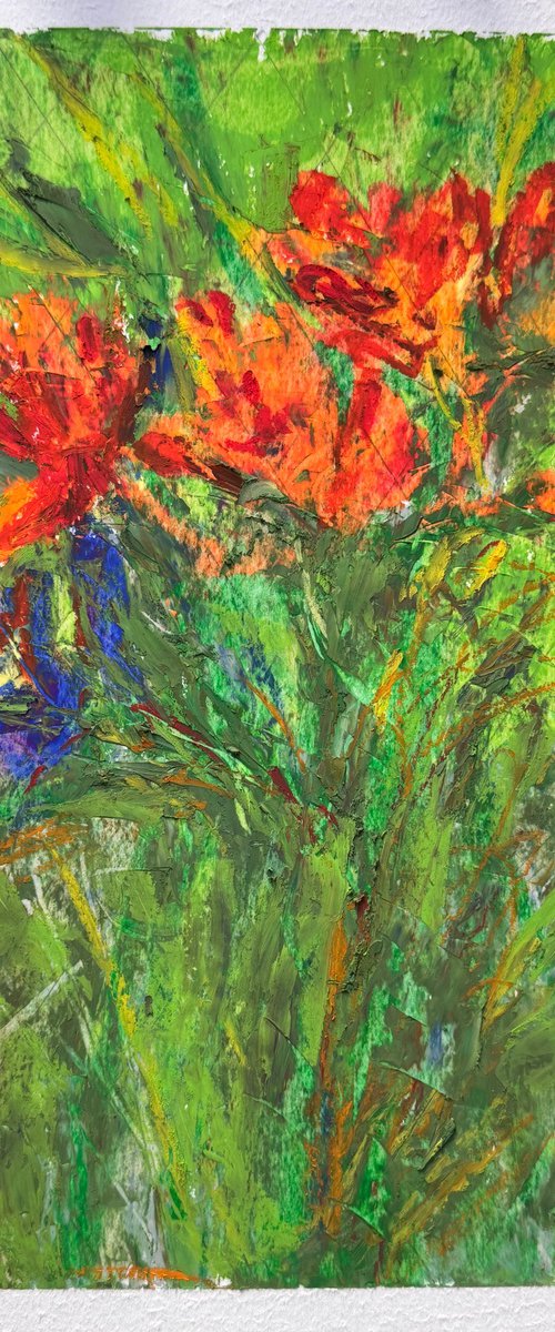 Freesias in Bloom by Tanya Bilous