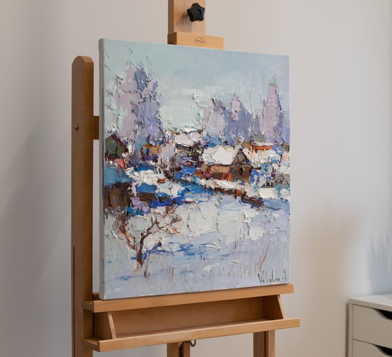 Winter Landscape - Original oil Landscape painting
