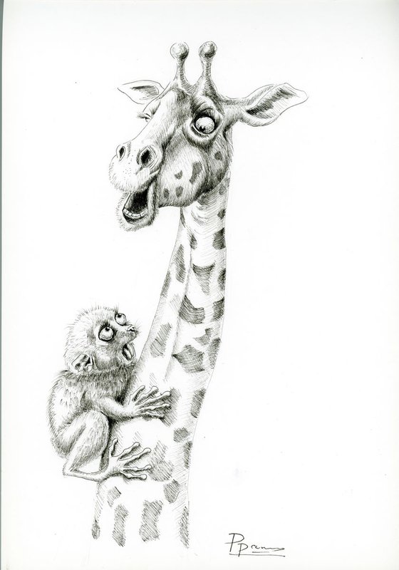 Giraffe and Tarsier