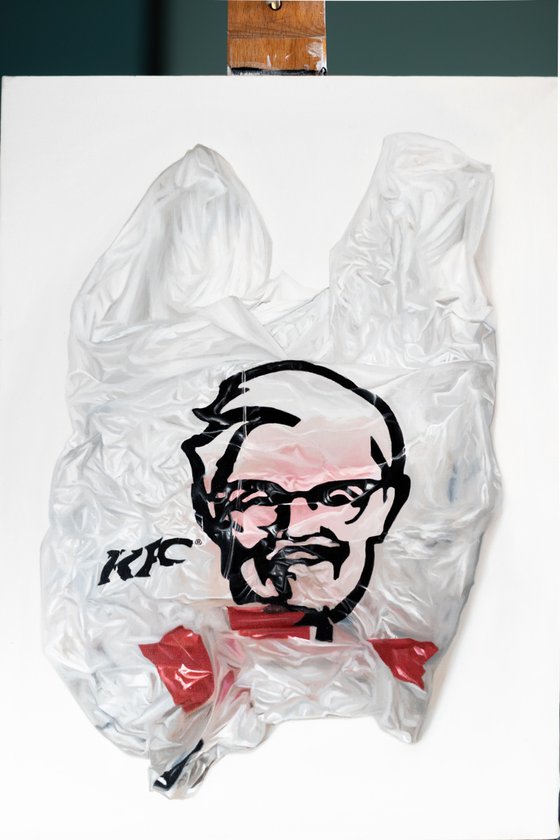 KFC plastic bag "back in NYC"