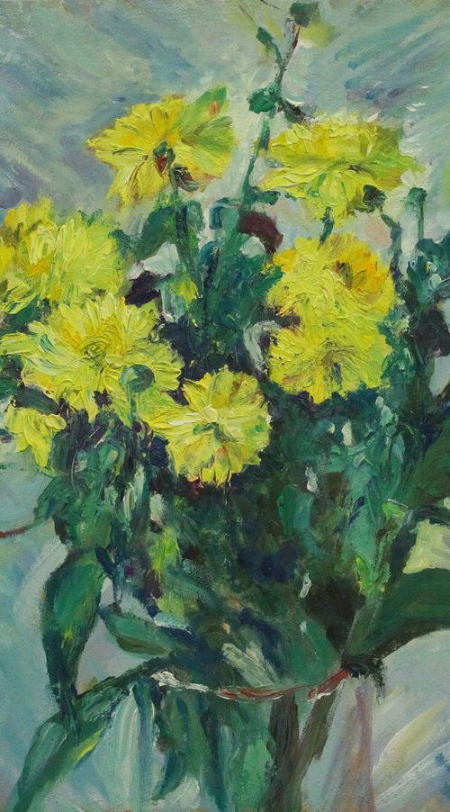 Yellow chrysanthemums by Alexander Shvyrkov
