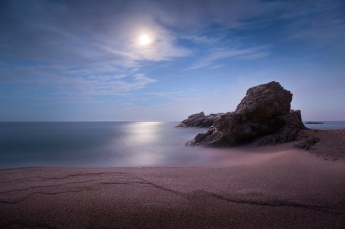 Moonlight on the beach by Kopnicky Marek