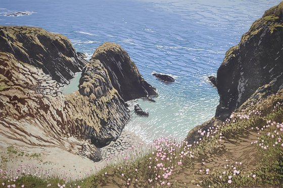 Sea Pinks and Cliffs