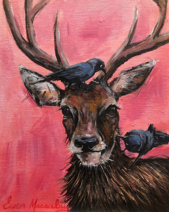 Stag and Crows