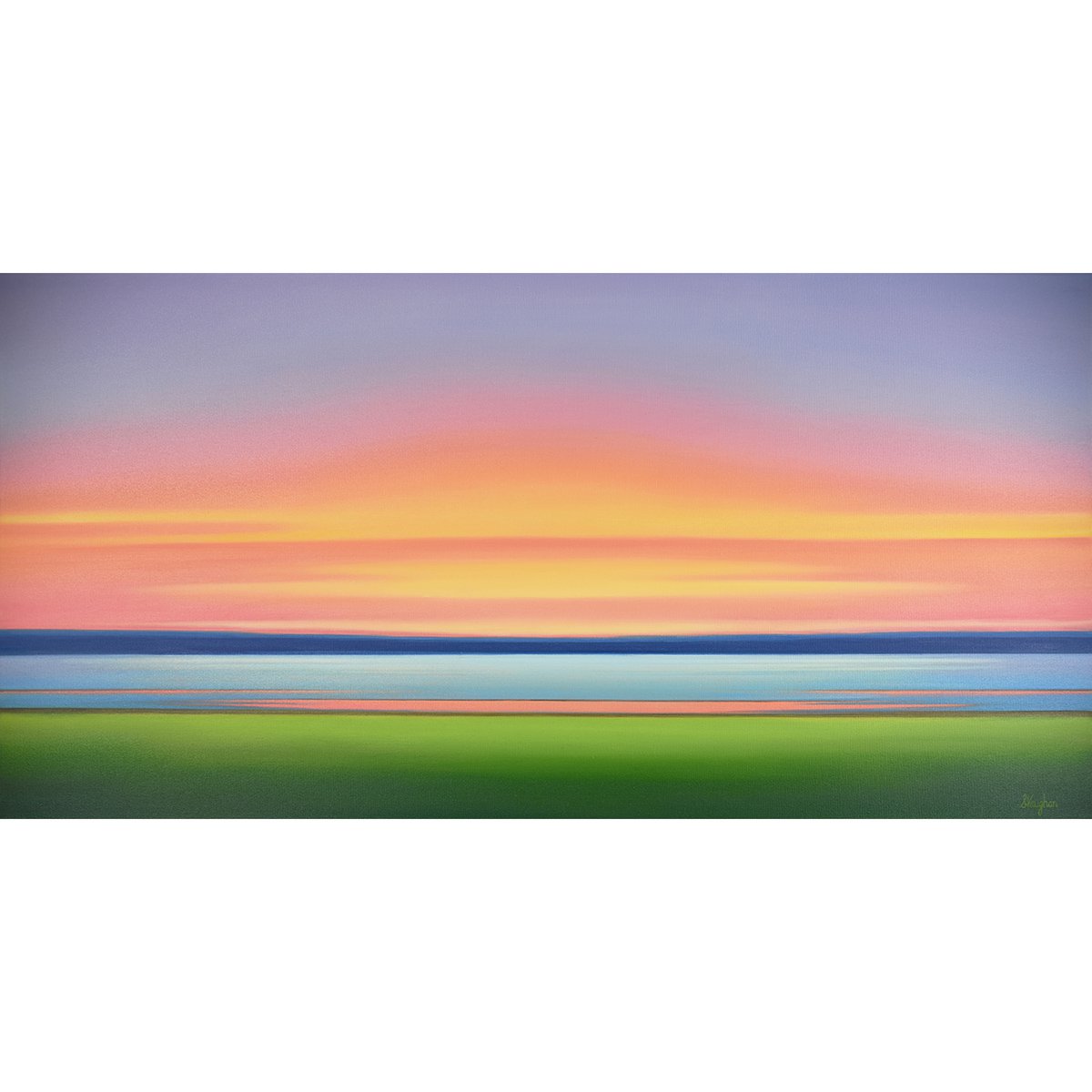 Evenings Embrace By Suzanne Vaughan, 40 X 20, Artwork For Sale On Artfinder