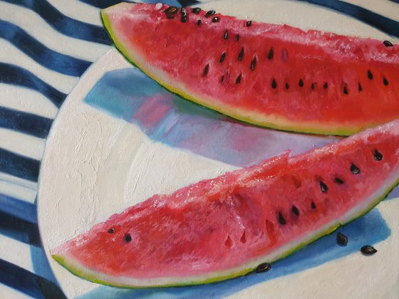 "Sweet couple." still life summer  liGHt original painting  GIFT (2020)