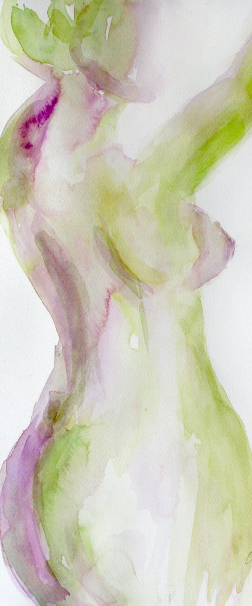 Grace III. Series of Nude Bodies Filled with the Scent of Color /  ORIGINAL PAINTING by Salana Art Gallery